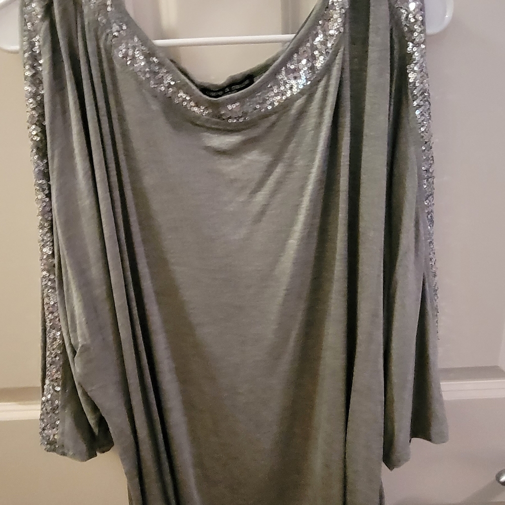 Womens Plus Size Cold Shoulder Shirt